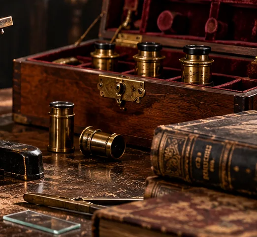 Illustrative historical scientific instrument artwork